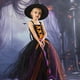 thumbnail image 2 of Disfraz de bruja de Halloween para niños, vestido de tutú de malla de anime con sombrero y escoba, disfraces de cosplay para fiestas infantiles, vestidos para niñas, 2 of 5