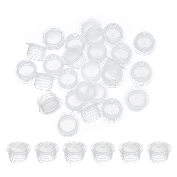 Tapones de plástico para salero y pimentero Uxcell, reemplazo con anillo de tirón, tapa redonda para botellas y tubos, 25Pcs 0.59"