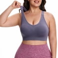 thumbnail image 3 of WAGUTH Plus Size Sports Bra for Women Adjustable Straps Racerback Medium Support Workout Yoga Bralette,Purple,XXL, 3 of 5