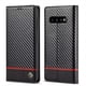 thumbnail image 5 of Premium Leather Wallet Case with Carbon Fiber Pattern for Samsung Galaxy S23 Ultra S22 S21 FE Ultra S20 FE S10 Plus A54 A53 A52 A52s A51, 5 of 5