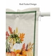 thumbnail image 5 of Vintage Thanksgiving Kitchen Valances for Windows Farmhouse Linen Window Valance Curtain for Living Room Window Treatment Orange Pumpkins Rustic Fall Valance Rod Pocket Topper Drape, 54 x 18 Inch, 5 of 6
