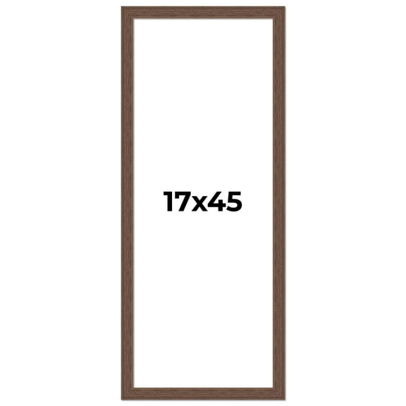 17x45 Frame Brown Distressed Barnwood Picture Frame | Rustic Farmhouse Photo Frame Includes UV