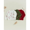 Fanvereka Newborn Girl Christmas Sweater Casual Candy Cane Warm Knitted