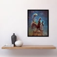 thumbnail image 2 of Hubble Space Telescope Image WFC3/UVIS M16 Blue Haze 2014 The Pillars Of Creation Eagle Nebula Silhouettes Of Stars Dust And Gas Art Print Framed Poster Wall Decor 12x16 inch, 2 of 5