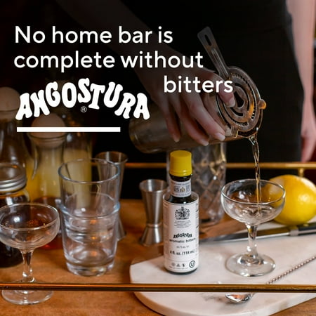 ANGOSTURA Aromatic Bitters, Liquid Cocktail Bitters for Professional & Home Mixologists, 4 fl oz