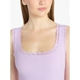 thumbnail image 3 of No Boundaries Fit Stretch Lace Trim Tank Top, Women's XS-XXXL, 3 of 4