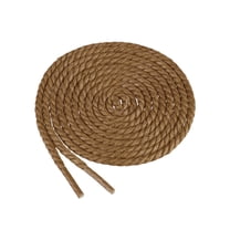 INSPIRE CHIC 1 Pair Waxed Round Braided Shoe Laces Waterproof Shoelaces for Boots Shoes 70cm/27.56" Yellow Brown