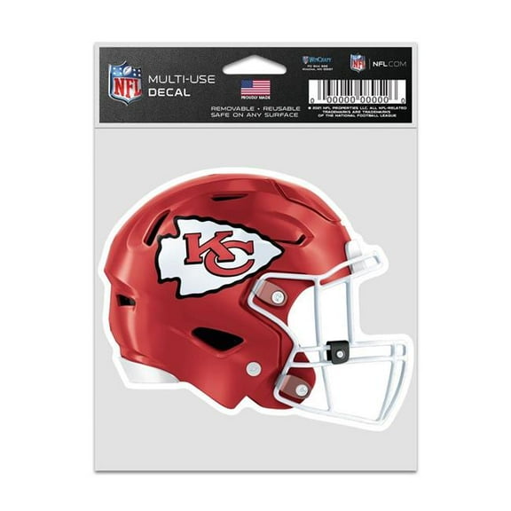 Wraft Fanatics 9416636995 3.75 x 5 in. Kansas City Chiefs Decal - Helmet Fan