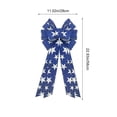 thumbnail image 3 of 4th of July Bow for Wreath - American Flag Star Bow with Streamers Creative Ornamentfor Indoor Outdoor Tree Topper Independence Day Party Decoration,22.83x11.02 Inch, 3 of 7