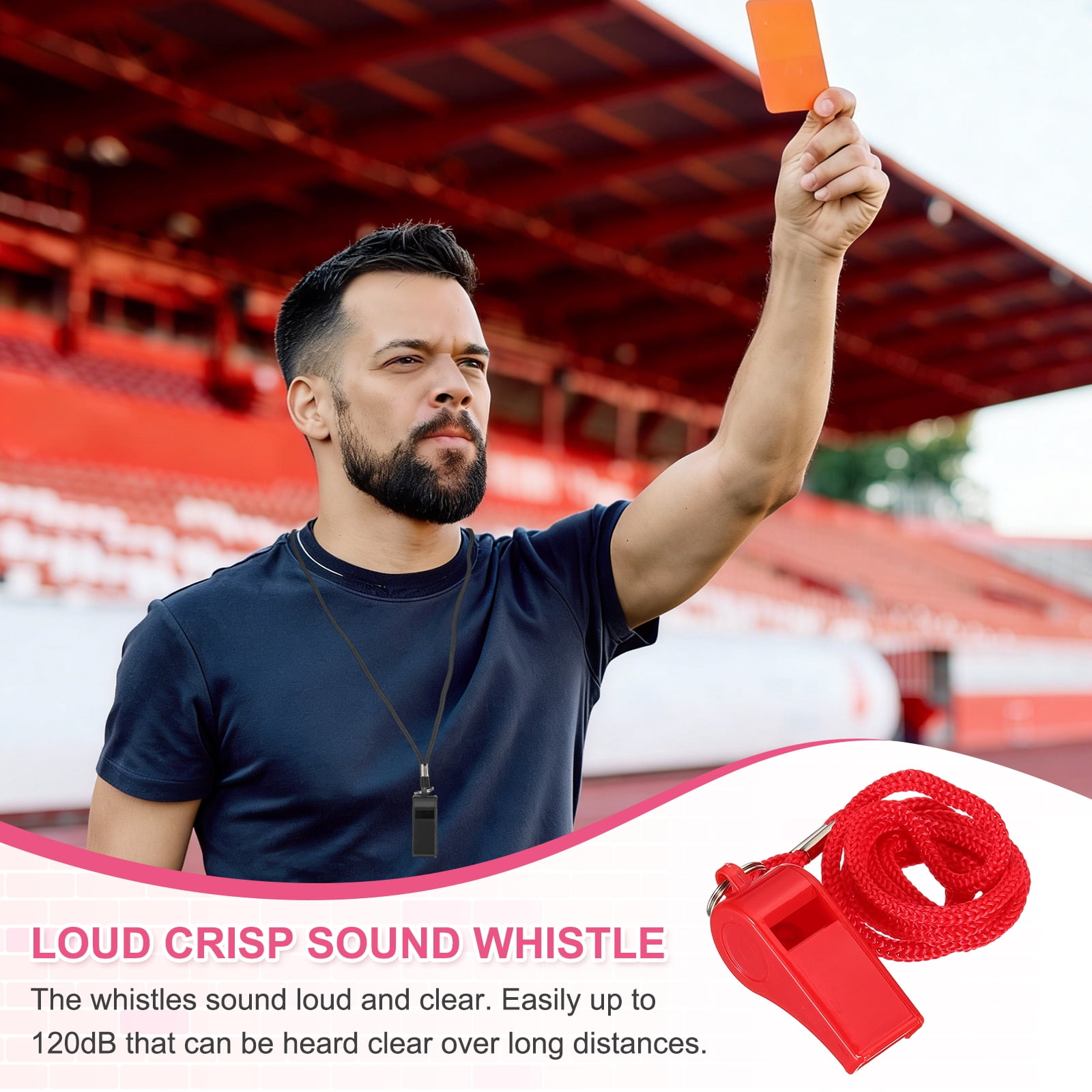 Uxcell Plastic Whistle with Lanyard, Training Sport Gather Whistles Loud Crisp Sound Colorful Bulk Whistle 36 Pcs & Multicolor -Fitting for (Coaches/Referee/Outsides/Team Events)