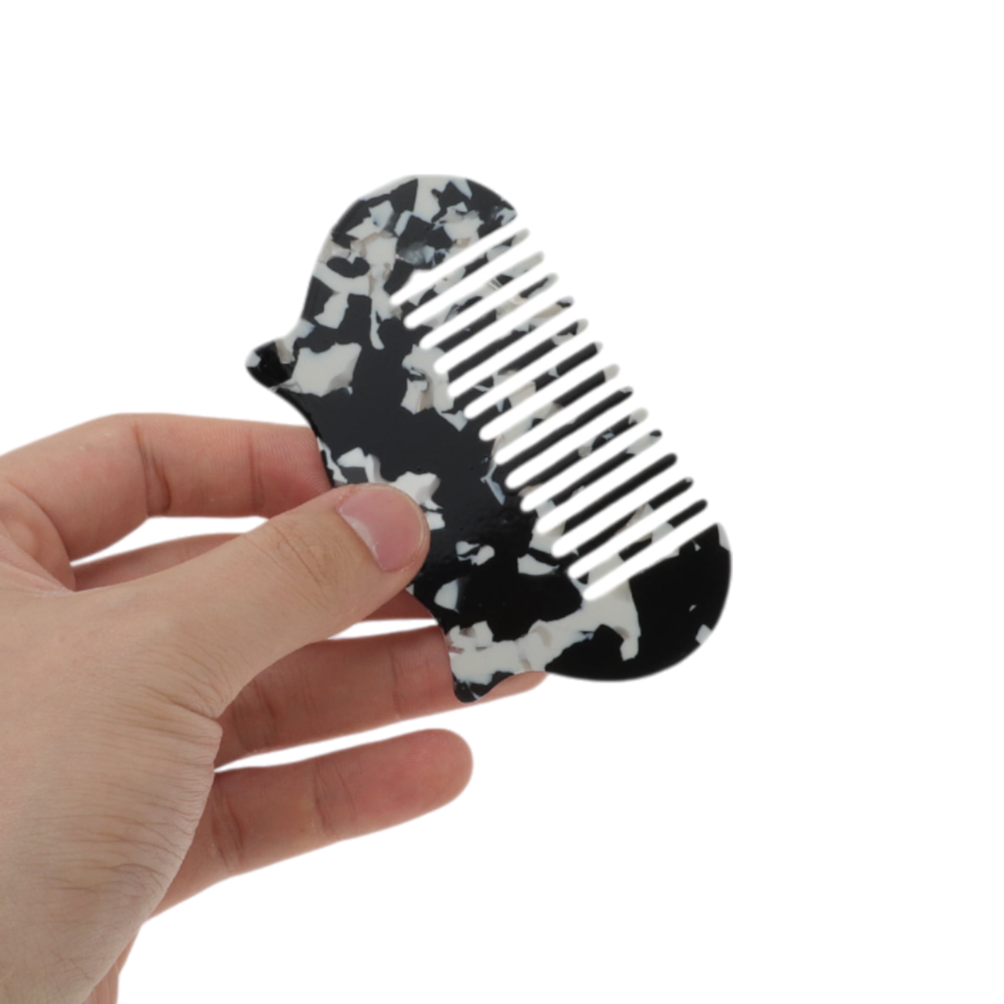 Unique Bargains 1 Pc Durable Cat Hair Comb Designed for All Hair Types Black, White