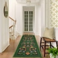 thumbnail image 6 of Garvee 2'x6' Floral Printed Runner Rug Vintage Soft Rug, Washable Low Pile Rug Stain Resistant Farmhouse Indoor Carpets with Non Slip Backing for Hallway Bedroom Playroom, Green, 6 of 7