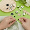 thumbnail image 3 of 12Pcs Daisy Enamel Pins Alloy Brooches for Backpack Clothes White 23.5mm, 3 of 5