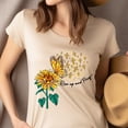 thumbnail image 4 of Rise Up and Pray Sunflower Butterfly Christian Faith T-Shirt, Heliconia, Size 3XL, 4 of 6