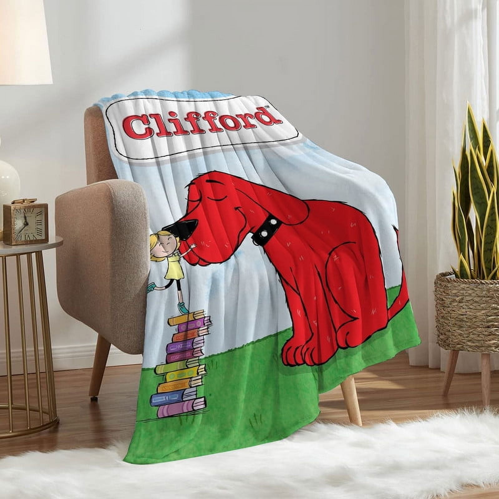 Clifford The Big Red Dog Throw Blanket Gifts for Fans Lover Girls Boys Women Present Hoodie Him Bed 50"x60"