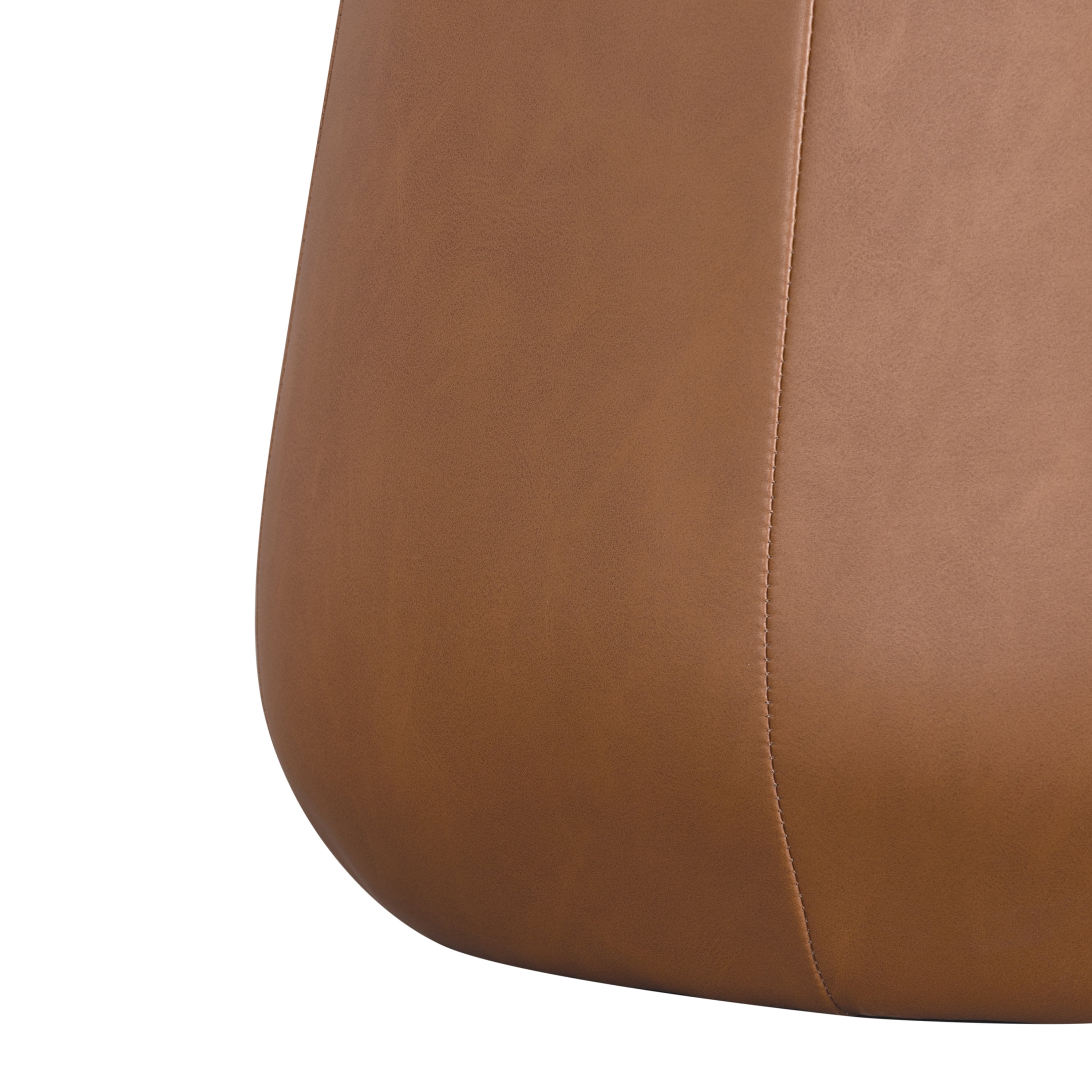Studio Living Kingston Modern Upholstered Ottoman, Carmel Faux Leather