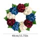 thumbnail image 3 of Corona de flores para el Día de los Caídos, cuatro de julio, coronas con hortensias, primavera y verano para la decoración de la pared de la puerta principal, interior, 4 de julio, la corona, 3 of 9