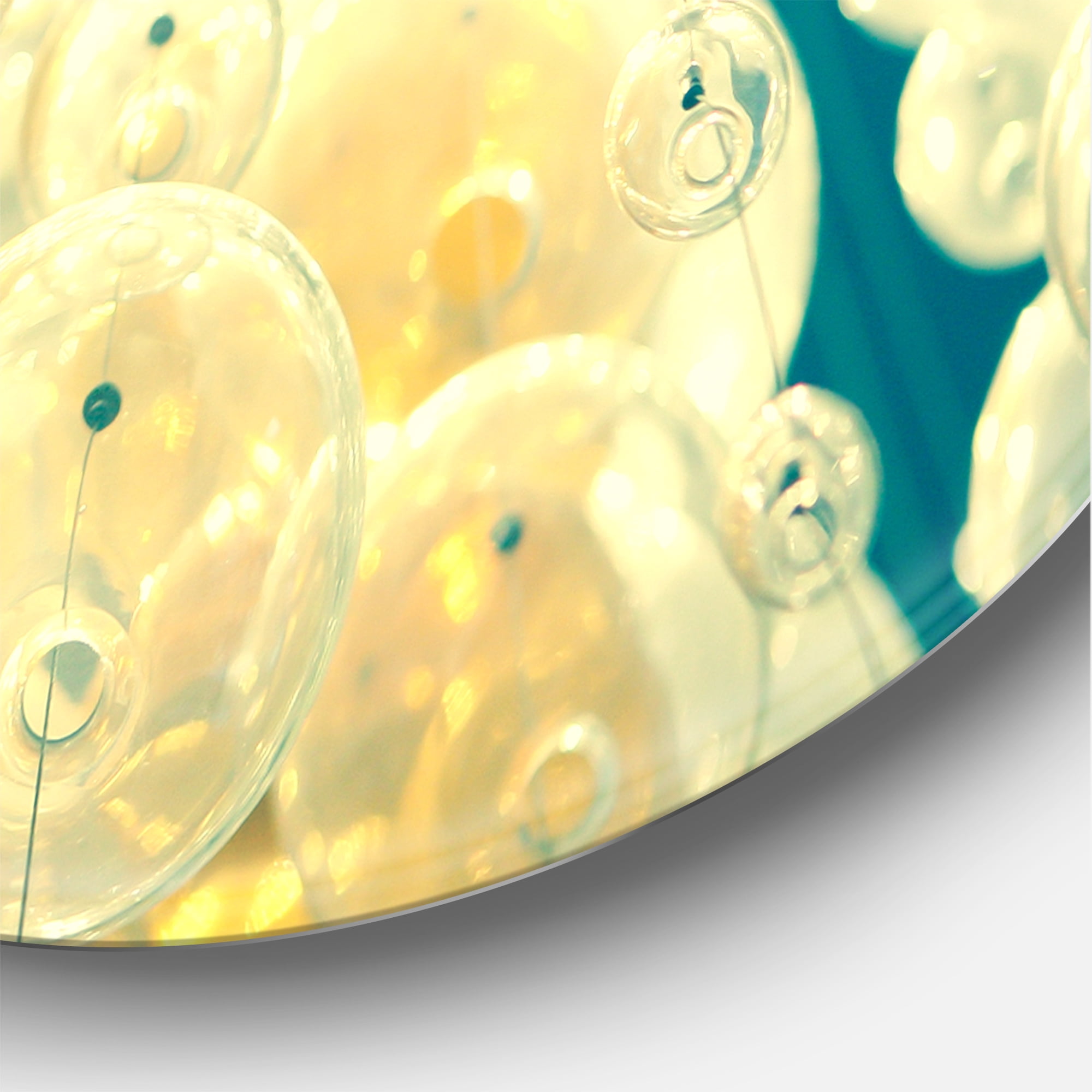 Designart 'Chandelier In The Form of Balls Abstract Art II' Modern Circle Metal Wall Art 23x23 - Disc of 23
