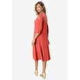 thumbnail image 6 of Roaman's Women's Plus Size Ultrasmooth Fabric Embellished Swing Dress, 6 of 6