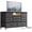 deep Gray, variant on Ourlova 8 Dresser TV Stand with Power Outlet & LED for 55'' TV, Long Dresser for Bedroom with 8 Deep Drawers, Wide Console Table for Storage in Closet, Living Room, Entryway, Wood Top