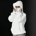 thumbnail image 2 of Women's Balaclava Hoodie Zip Up Jacket Double Hooded Sweatshirt With Mask Wind Trendy Outfits Casual Fashion Winter Clothing, 2 of 9