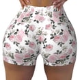 thumbnail image 2 of Haiem Rose Flowers No Front Seam Biker Shorts for Women Yoga Workout Gym Bike Shorts with Tummy Control Moisture-Wicking-Medium, 2 of 9
