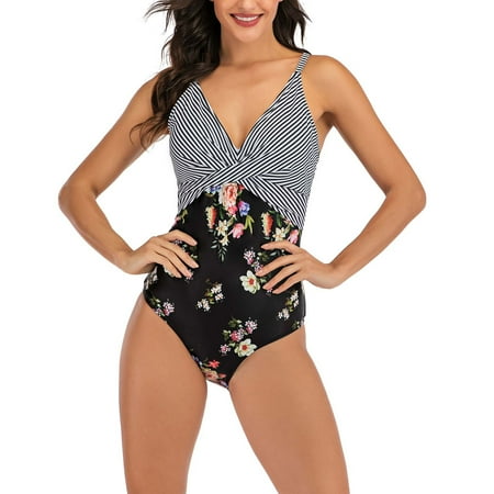 Ramiter Thong Bikini Swimsuit V Neck One Piece Swimsuits with Ruching Bathing Suits Tummy Control Beach Swimwear for Women XL Dark Gray