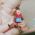 thumbnail image 4 of FELTECHELECTR 4 marionetas de mano de madera de payaso, juguetes de marioneta con cuerdas, manos y pies móviles para Navidad, juguetes interactivos entre padres e hijos., 4 of 6