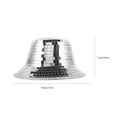 thumbnail image 2 of Miangastore Silver Mirror Disco Bucket Hat for Women with Glass Cloth Material and Reflective Surface Suitable for Parties, 2 of 8