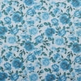 thumbnail image 2 of Zelouf Cacey Floral Print Bonded Lurex Mesh  , Sewing, DIY, Crafts Fabric by the Yard, Turquoise Combo, 10 Yard, 2 of 2