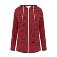 thumbnail image 4 of Sexlip Lightweight Full Zip-Up Hoodies for Women Plus Size Long Sleeve Sweatshirts with Hood Comfy Fall Jackets Red L, 4 of 6