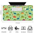 thumbnail image 5 of Long Mouse Pads for Desk,Green Dinosaurs Cacti Hearts Desk Mats on Top Of Desks, Desk Mouse Pad Extra Large with 3mm Non-Slip Base and Stitched Edge for Gaming,Office,Work,Home 47.3"x23.6", 5 of 6