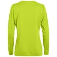 thumbnail image 3 of Augusta Ladies Long Sleeve Wicking T-Shirt 1788 Lime 3Xl, 3 of 3