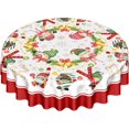 thumbnail image 1 of Gnomes Joy Christmas Decorations Tablecloth Farmhouse Xmas Winter Snowflake Table Cloth for Circular Table Cover Dinner Table Parties,60 Inch Round, 1 of 5