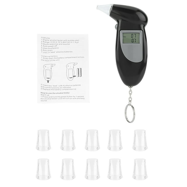 Analyseur de Haleine LCD, Écran LCD Numérique Testeur d'Alcool Numérique Apparence Frappante