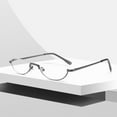 thumbnail image 4 of 3 Pairs of Mens Half Moon Spring Hinge Gunmetal Reading Glasses 4.00 Womens Fashion Half Round Classic Metal Readers +4.00, 4 of 4