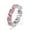 Silver-Pink, variant on 6 Color Irregular Cz Band Women's Stainless Steel Wedding Silver Ring Size 6-9