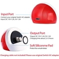thumbnail image 3 of Tiny Charging Stand Compatible with Nintendo Switch/Switch Lite/Switch OLED, Portable Cute Switch Dock Station with USB-C Port for Switch Games, No Projection, Red&White, 3 of 5