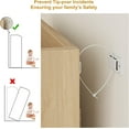 thumbnail image 6 of Rattan Shoe Cabinet with 4 Tier Storage Shelves, Modern Wooden Boho with Double Doors, Tall Shoe Organizer Cabinet for Entryway, Hallway, Natural Oak, 6 of 9