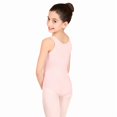 thumbnail image 2 of Girls Scoop Neck Tank Leotard in Black Nylon Spandex for Ballet Gymnastics, 2 of 9