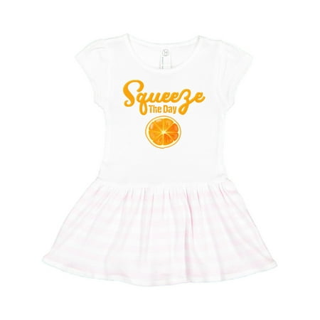 

Inktastic Orange Squeeze The Day Gift Toddler Girl Dress