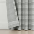 thumbnail image 4 of Mercantile Tavia Horizontal Stripe Rod Pocket Back Tab Sheer 50 x 63 Curtain Panel in Dark Grey, 4 of 7