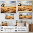 thumbnail image 5 of Designart "Meadow Serenity Yellow Wheat Fields II" Oversized Landscapes Framed Wall Art - Traditional Yellow Meadow Hallway Framed Wall Art Decor, 5 of 7