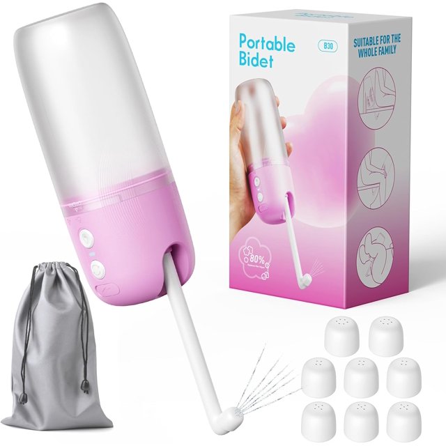 Bidé portátil con 3 modos de presión, pulverizador de inodoro eléctrico, recargable, minibidé de mano, bidé de viaje personal para higiene personal, limpieza, lavado de bebé, cuidado posparto calmante