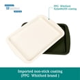 thumbnail image 4 of Mainstays Size 10" x 7" Carbon Steel Non Stick Mini Roaster Pan, Cream, 4 of 9