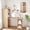 Natural Wood + MDF, variant on Stretchable Desk with Storage Shelves and Mobile Wheels, Expandable Folding Office Desk and Storage Cabinet for Small Space Apartments, Burlywood