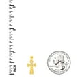 thumbnail image 2 of 10k Yellow Gold Unisex Cubic Zirconia Cubic-zirconia Crucifix Cross Religious Charm Pendant Pendant Necklace for Men Women, 2 of 3