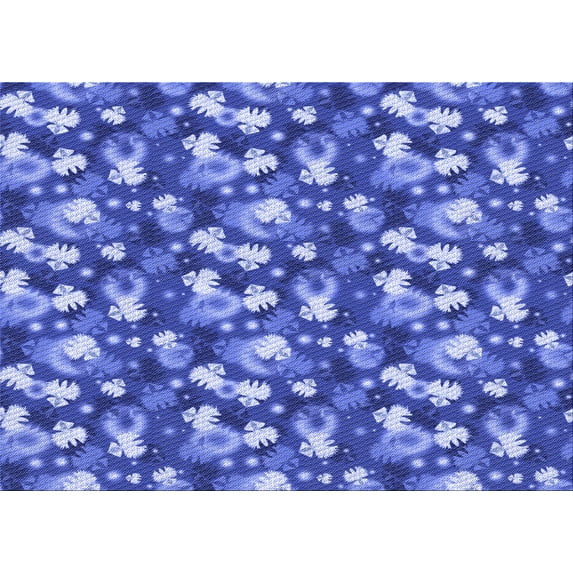 Ahgly Company Indoor Rectangle Patterned Sky Blue Dress Blue Area Rugs, 3' x 5'