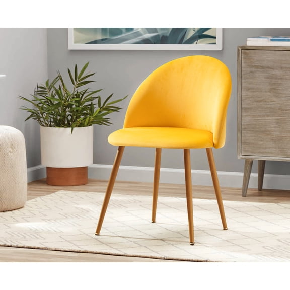 Mainstays Modern Accent Chair, Mustard Yellow