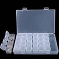 thumbnail image 5 of Clear Plastic 28 Slots Adjustable Shelf Medicine Pill Jewelry Storage Organizer Box Container, 5 of 5